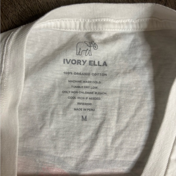 Ivory Ella Women’s White Long Sleeve with Heart Elephant - Picture 3 of 4